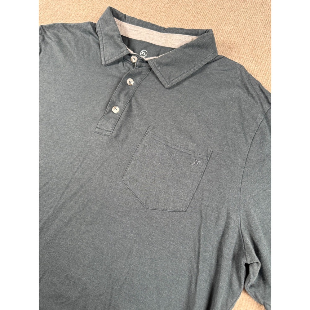 Free Fly Mens‎ Bamboo Stretch Performance Polo Shirt XLarge Gray/Green